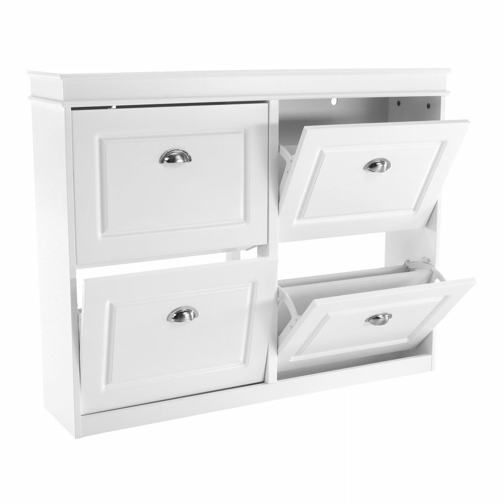 Pantofar SEBER TYP 5, 2 uși, alb, 105 cm Kondela