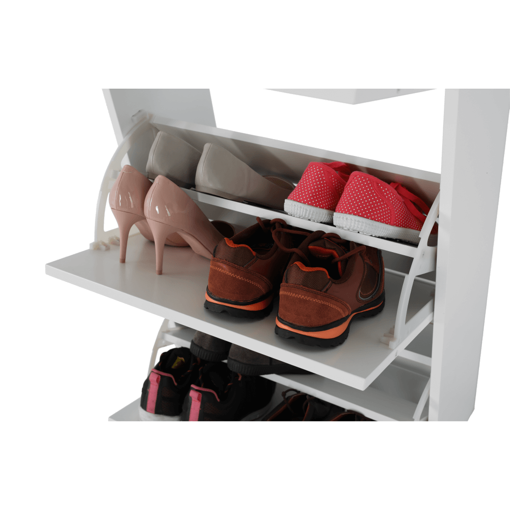 Pantofar SEBER TYP 2, 3 uși, alb, 53,5 cm Kondela