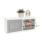 Pantofar SEBER TYP 4, 2 uși, alb/gri, 104 cm Kondela