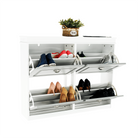 Pantofar SEBER TYP 5, 2 uși, gri/alb, 105 cm Kondela