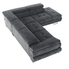 Set canapea COMO, gri, material textil, pe dreapta, 275x225x71 cm Kondela