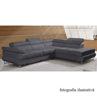 Set canapea COMO, gri, material textil, pe dreapta, 275x225x71 cm Kondela