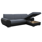 Colțar extensibil EVORA, negru/gri închis, pe dreapta, 280x174x83 cm Kondela