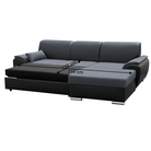 Colțar extensibil EVORA, negru/gri închis, pe dreapta, 280x174x83 cm Kondela