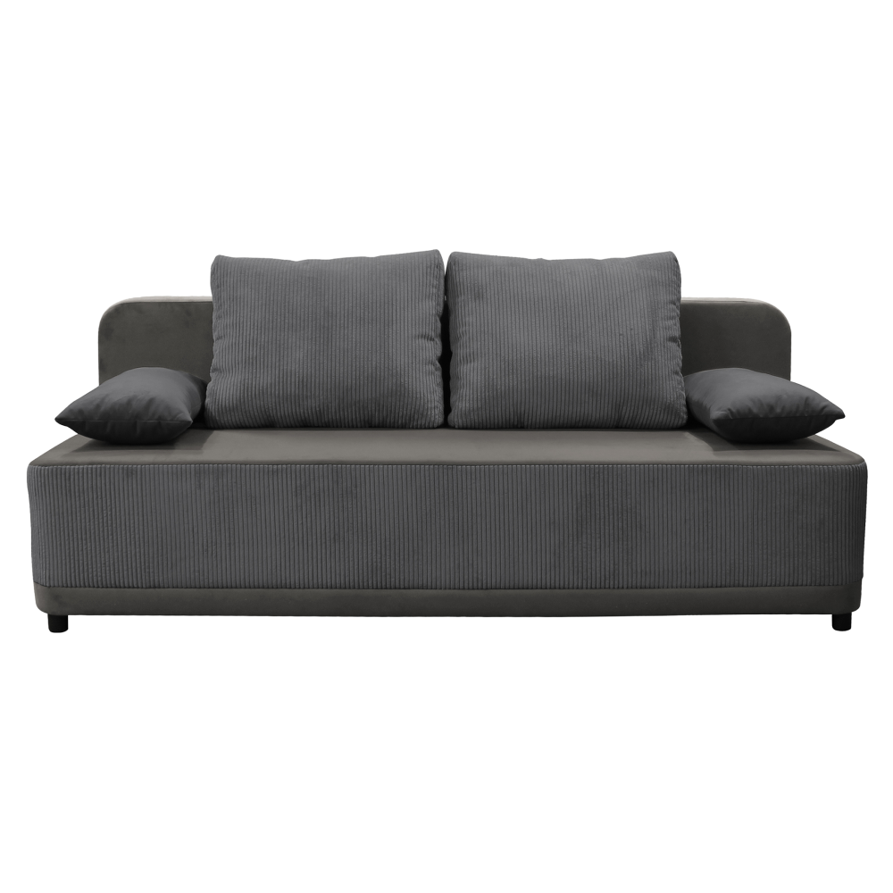 Canapea extensibilă UDINE, gri, 197x83x77 cm Kondela