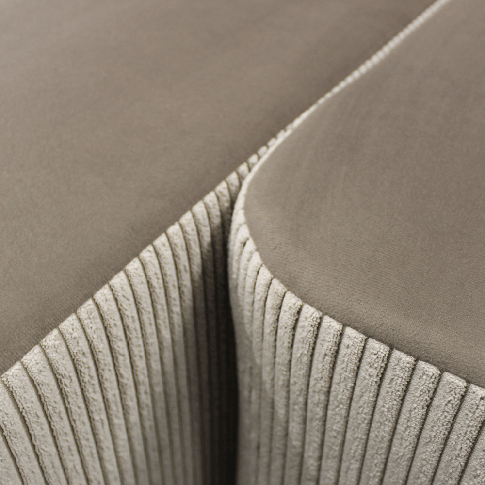 Colțar universal UDINE, gri-bej Taupe, 234x165x75 cm Kondela