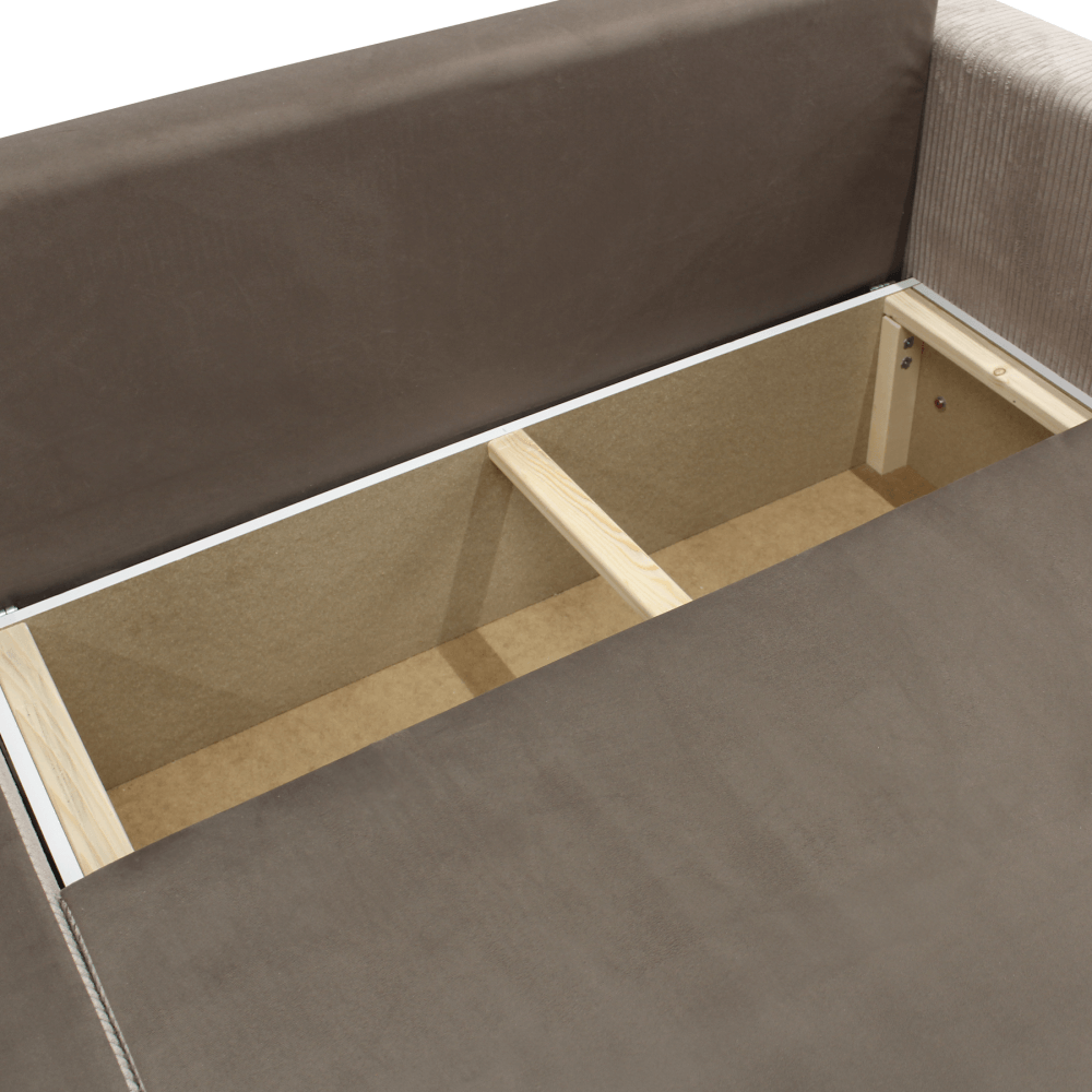 Colțar universal UDINE, gri-bej Taupe, 234x165x75 cm Kondela