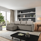 Set universal canapea UDINE, gri-bej Taupe, 234x165x75 cm Kondela