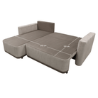Set universal canapea UDINE, gri-bej Taupe, 234x165x75 cm Kondela