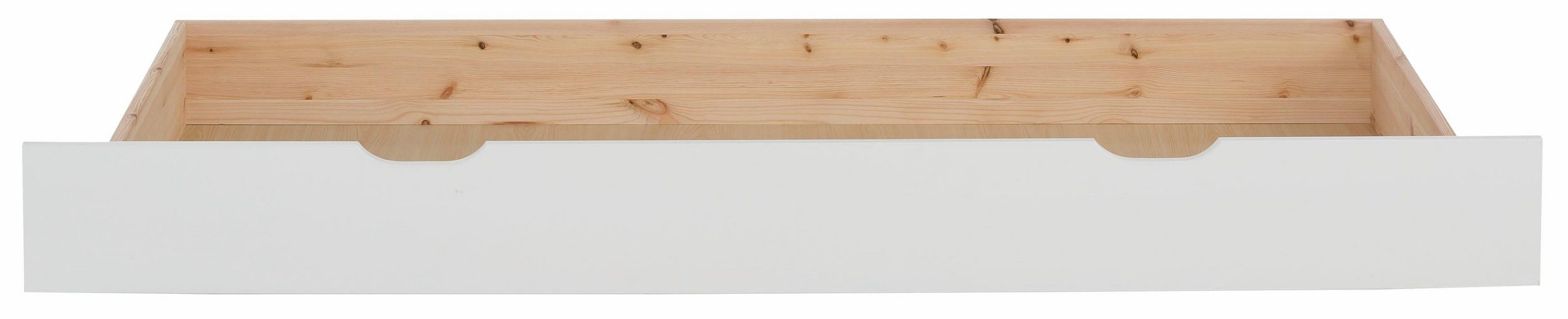Sertar pat Kero, lemn masiv, Alb, 192 cm lungime Arboteca