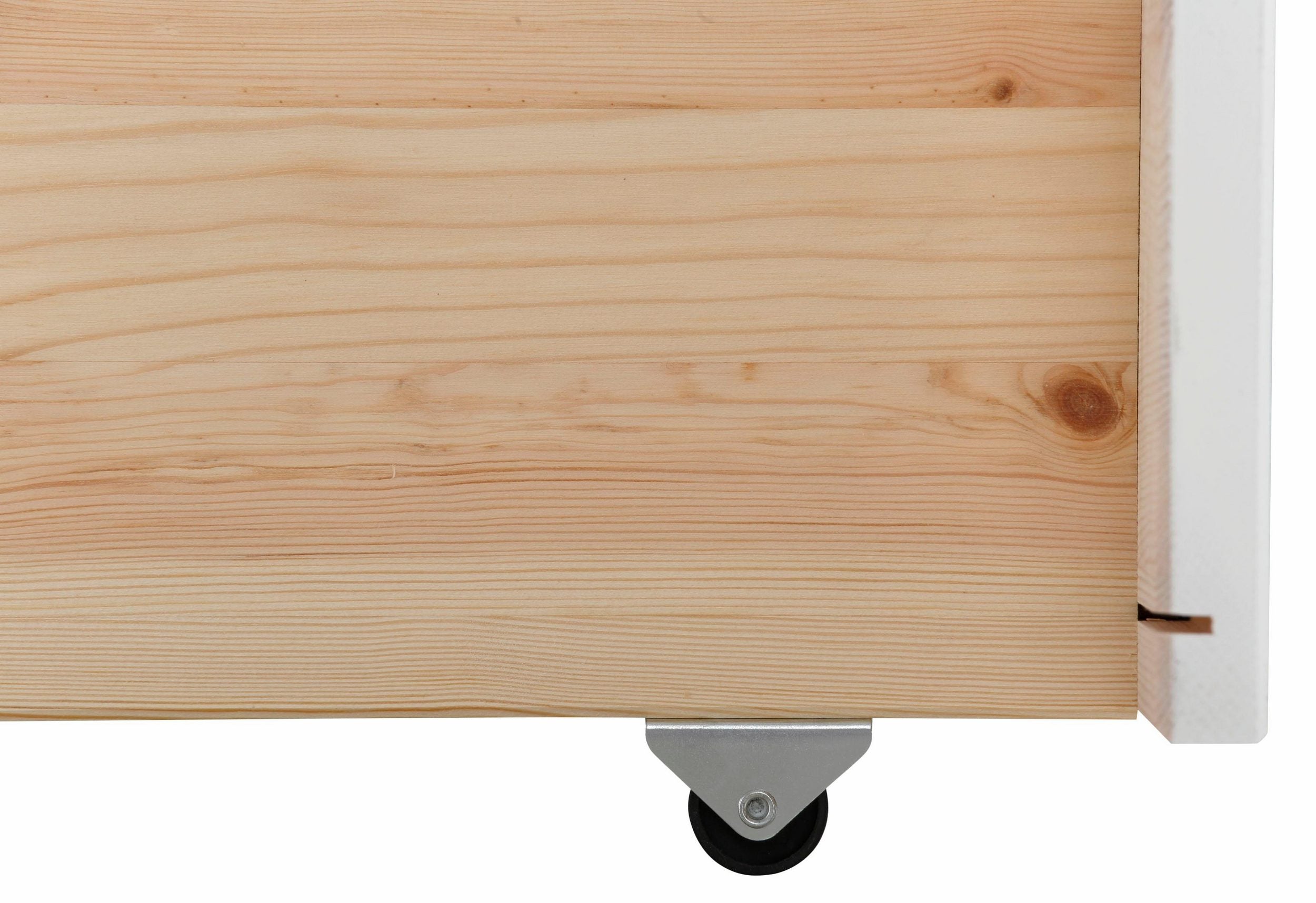 Sertar pat Kero, lemn masiv, Alb, 192 cm lungime Arboteca