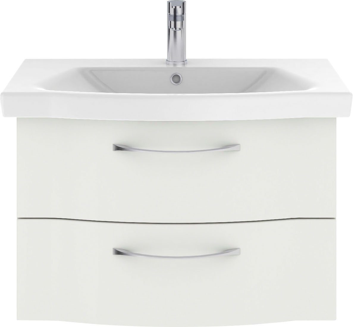 Set dulap si lavoar de ceramica Safir, 82 cm latime Arboteca