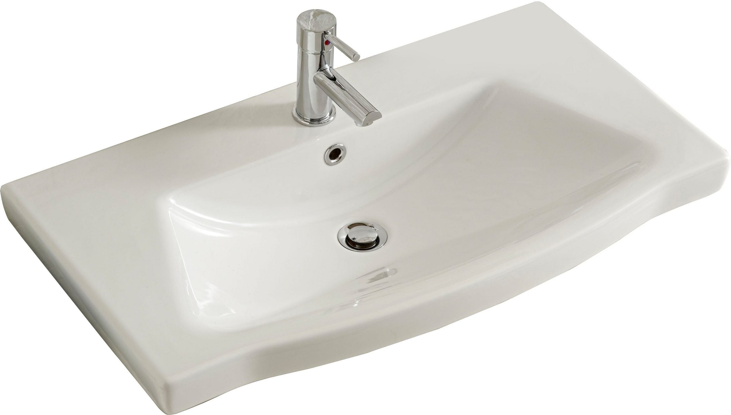 Set dulap si lavoar de ceramica Safir, 82 cm latime Arboteca