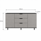 Set dormitor MARATEA: comodă și 2 noptiere, fronturi MDF aspect piatră, antracit Arboteca