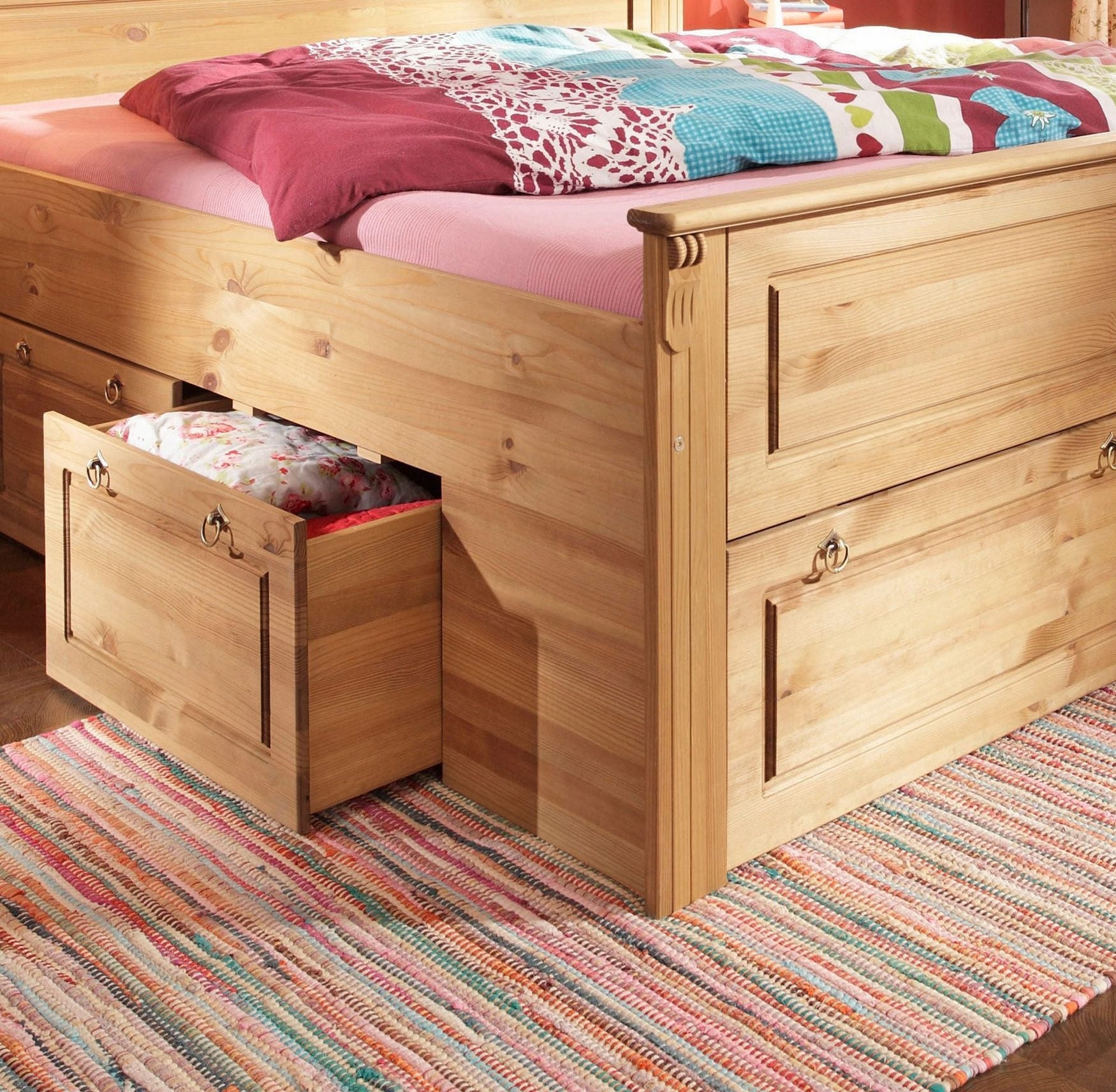 Set doua sertare Tessin, lemn masiv de pin Arboteca