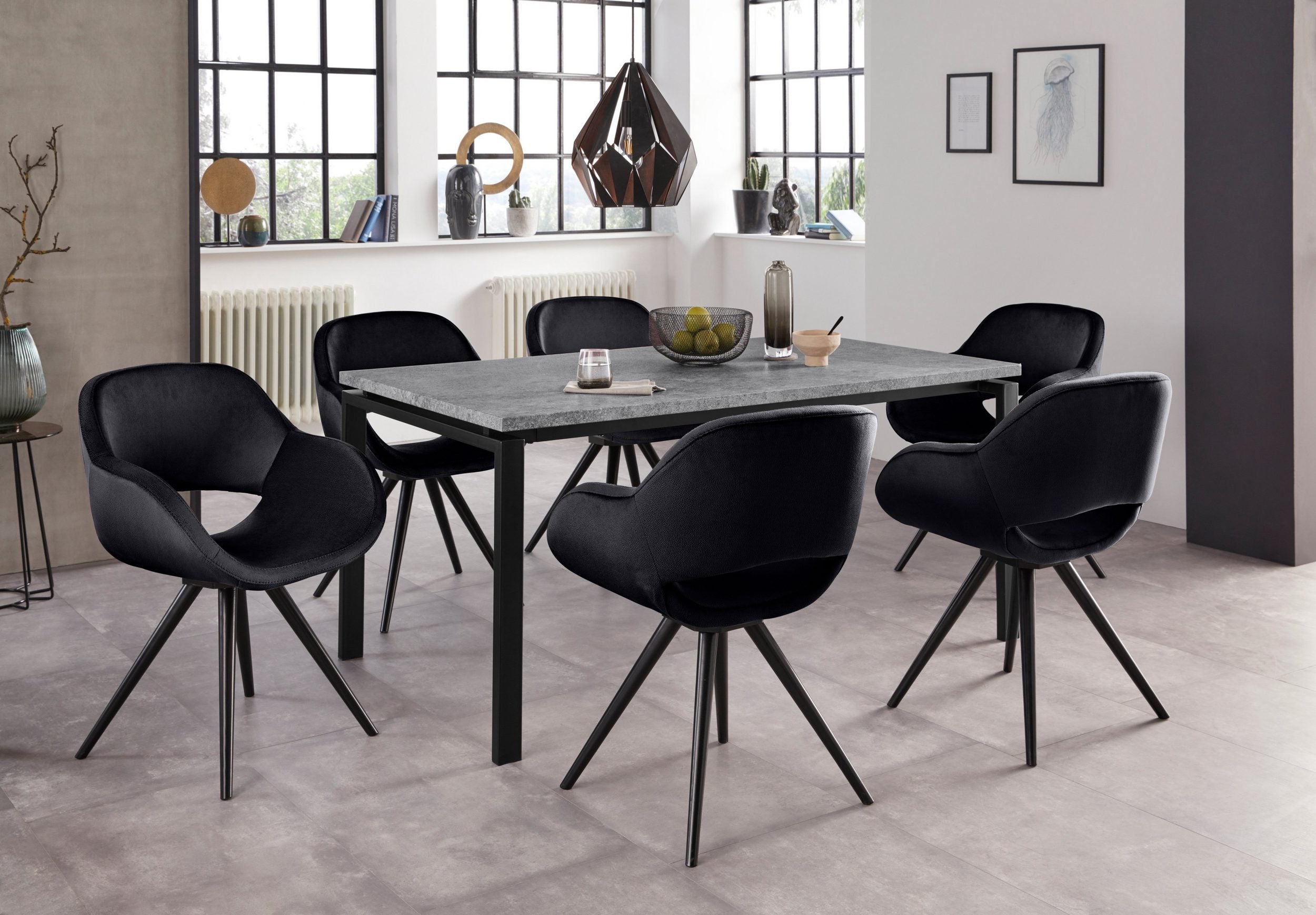 Set de doua scaune Aurora, Negru Arboteca