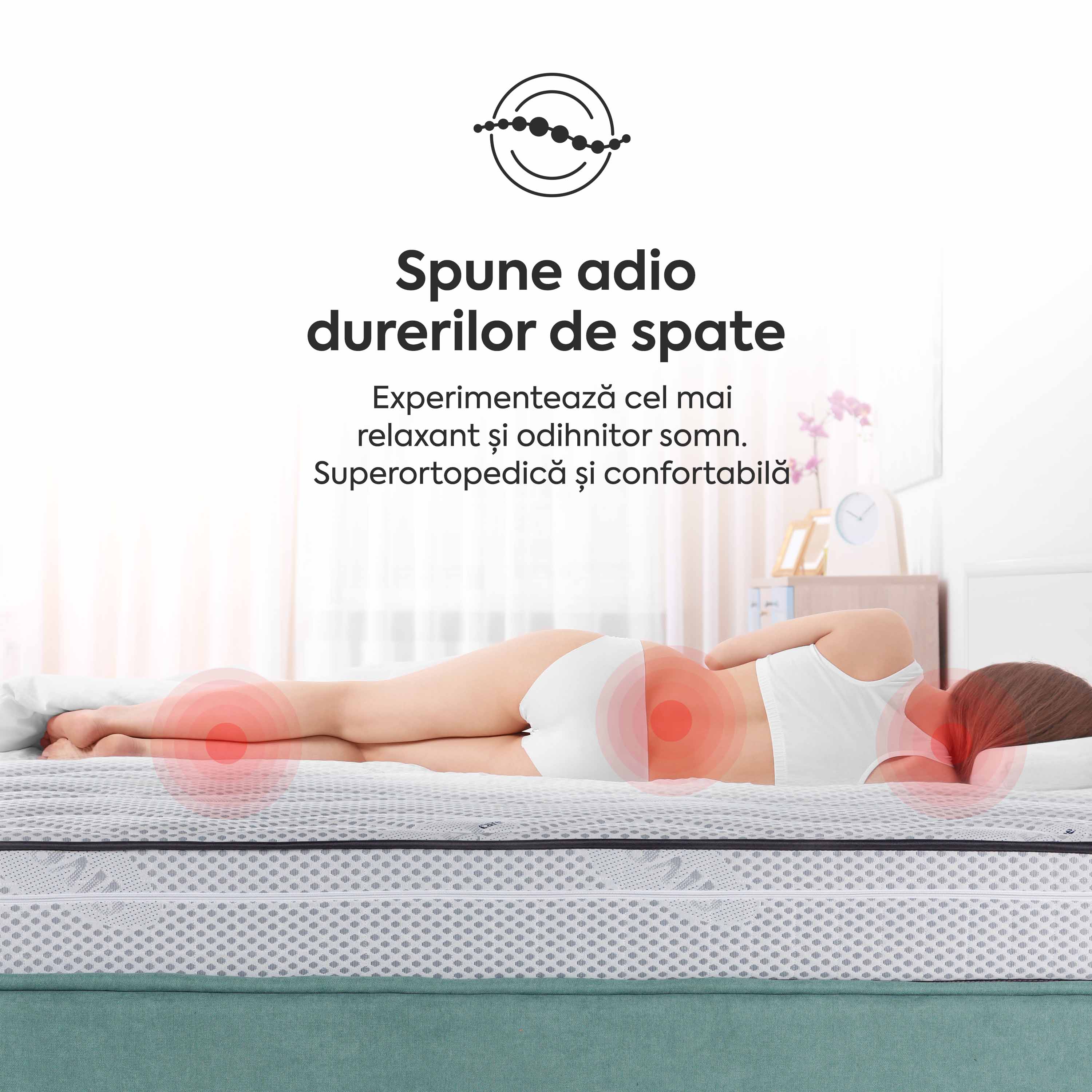 Saltea SILVER FLEX, spumă poliuretanică, reversibilă, hipoalergenică, super ortopedică, Grosime 19 cm  - Prestige Home