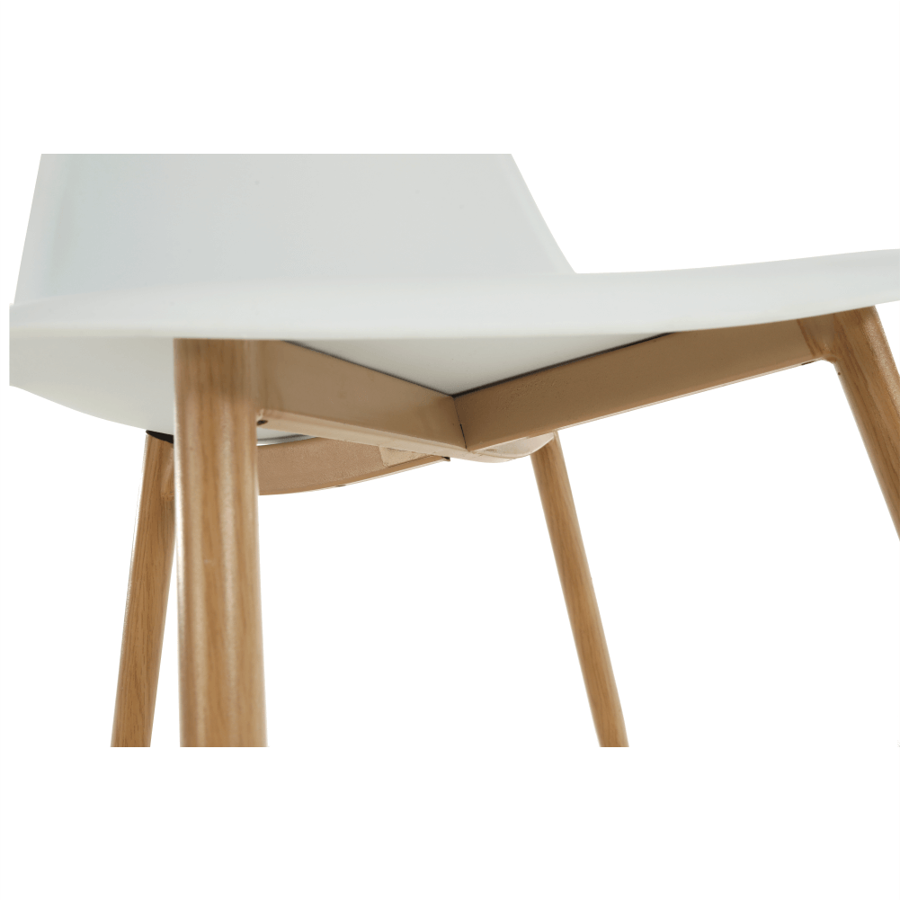 Scaun, alb/natural, 46x53x84.5 cm Kondela