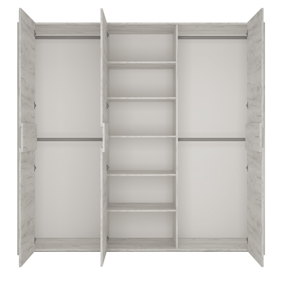 Dulap TIP 22 cu 3 uși HYDRA, alb, 220.1x60x207.5 cm Kondela