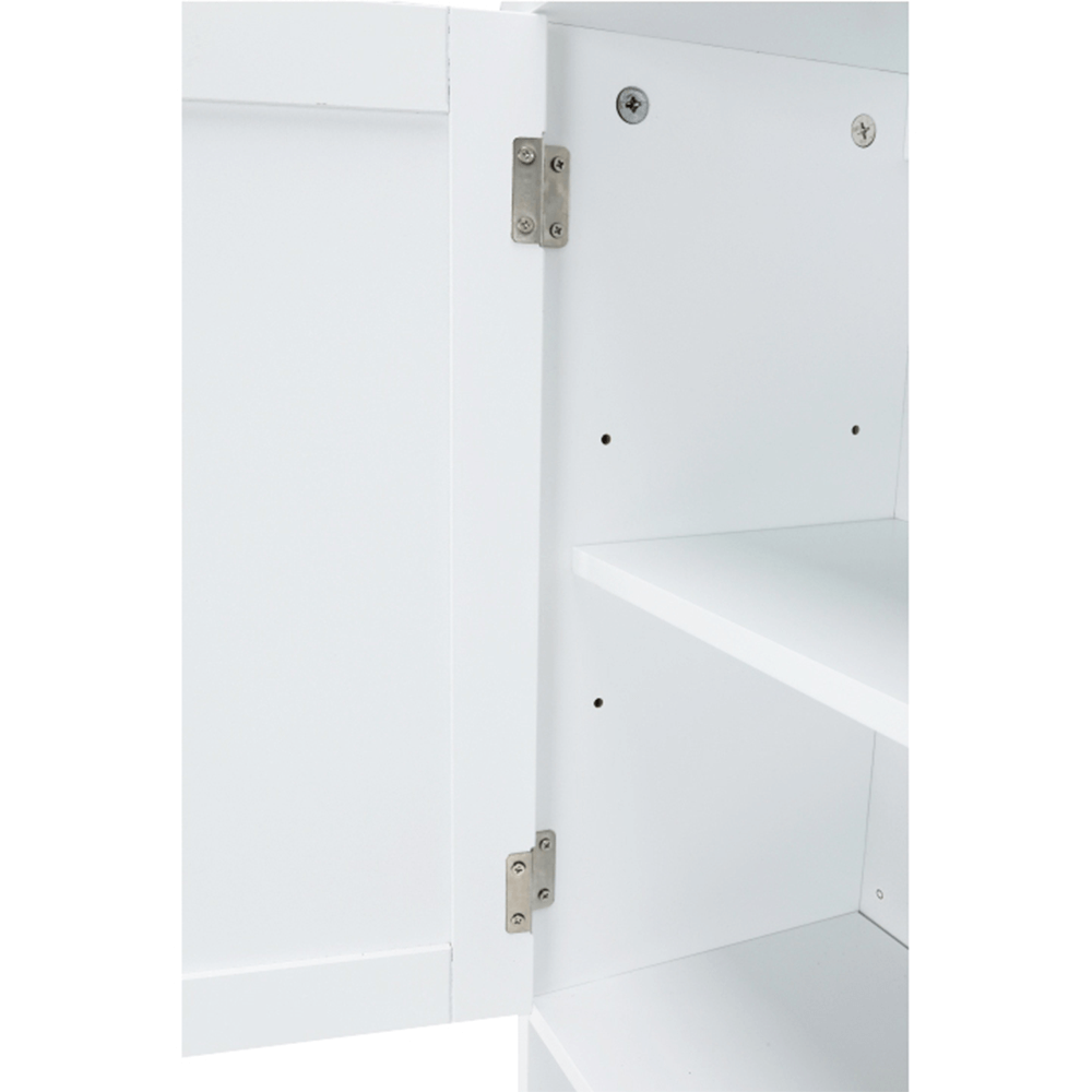 Dulăpior deasupra la WC SLANO 5, alb, 65x22.5x155 cm Kondela