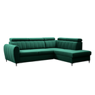 Canapea extensibilă AVILA, smarald, pe dreapta, 262x200x91 cm Kondela
