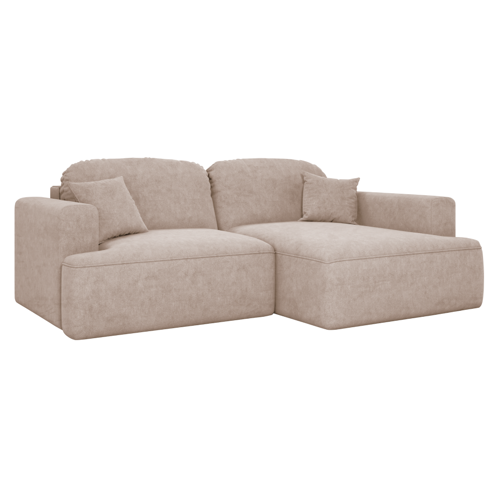 Colțar PATRAS, bej Taupe, pe dreapta, 240x154x68 cm Kondela