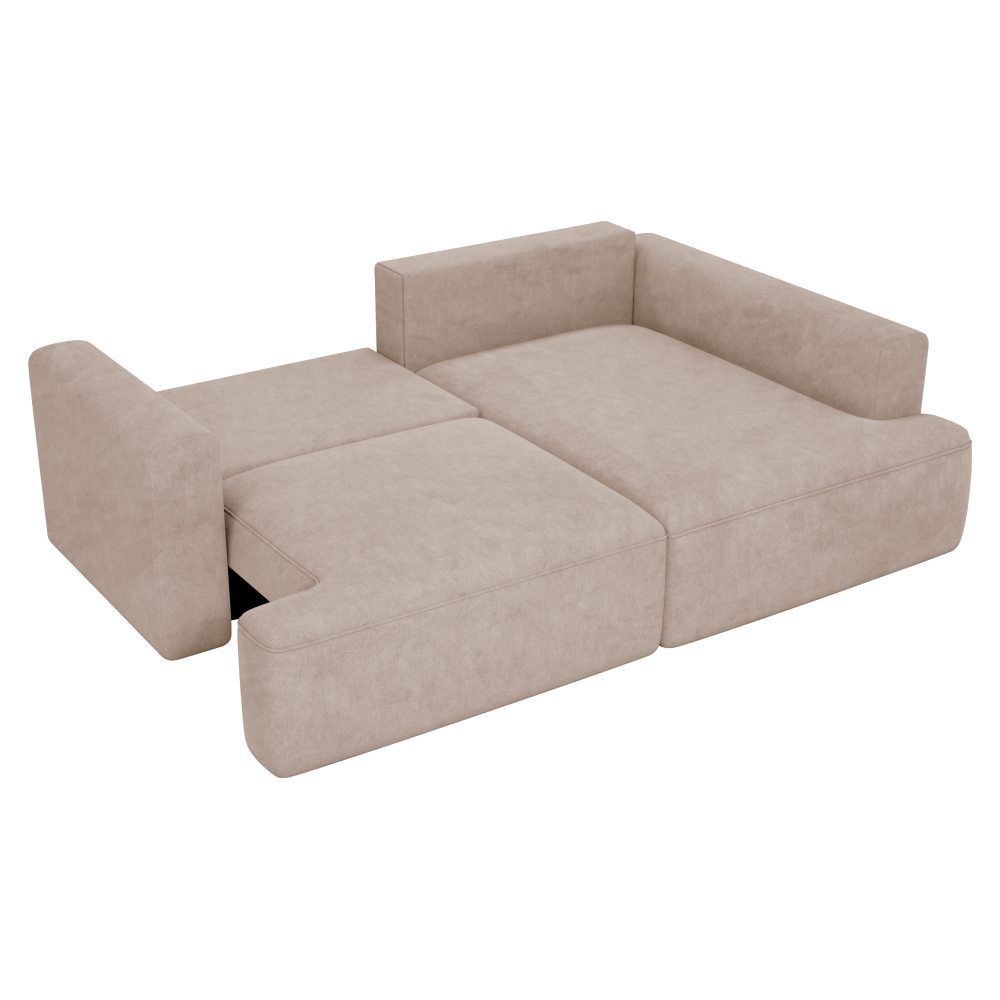 Colțar PATRAS, bej Taupe, pe dreapta, 240x154x68 cm Kondela