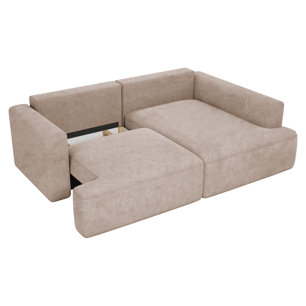Set canapea de colț PATRAS, bej Taupe, pe dreapta, 240x154x68 cm Kondela