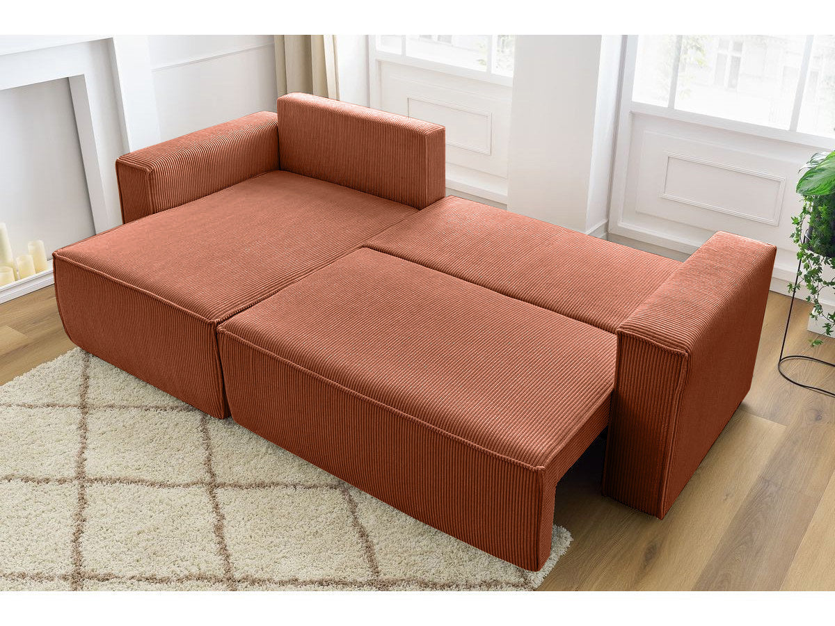 Colțar Extensibil CLOUD, cu ladă de depozitare, șezlong interschimbabil, 275x145x85 cm Prestige Home