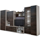 Mobilier living, frasin/stejar american, 370x51x199 cm Kondela