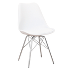 Scaun VITTORIA, alb/crom, metal/plastic/piele eco, 48x57x83 cm Kondela