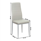 Scaun SAPRI, piele eco gri deschis/metal gri, 41x49x96 cm Kondela