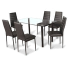 Scaun SAPRI, piele eco neagră/metal negru, 41x49x96 cm Kondela