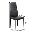 Scaun SAPRI, piele eco neagră/metal negru, 41x49x96 cm Kondela