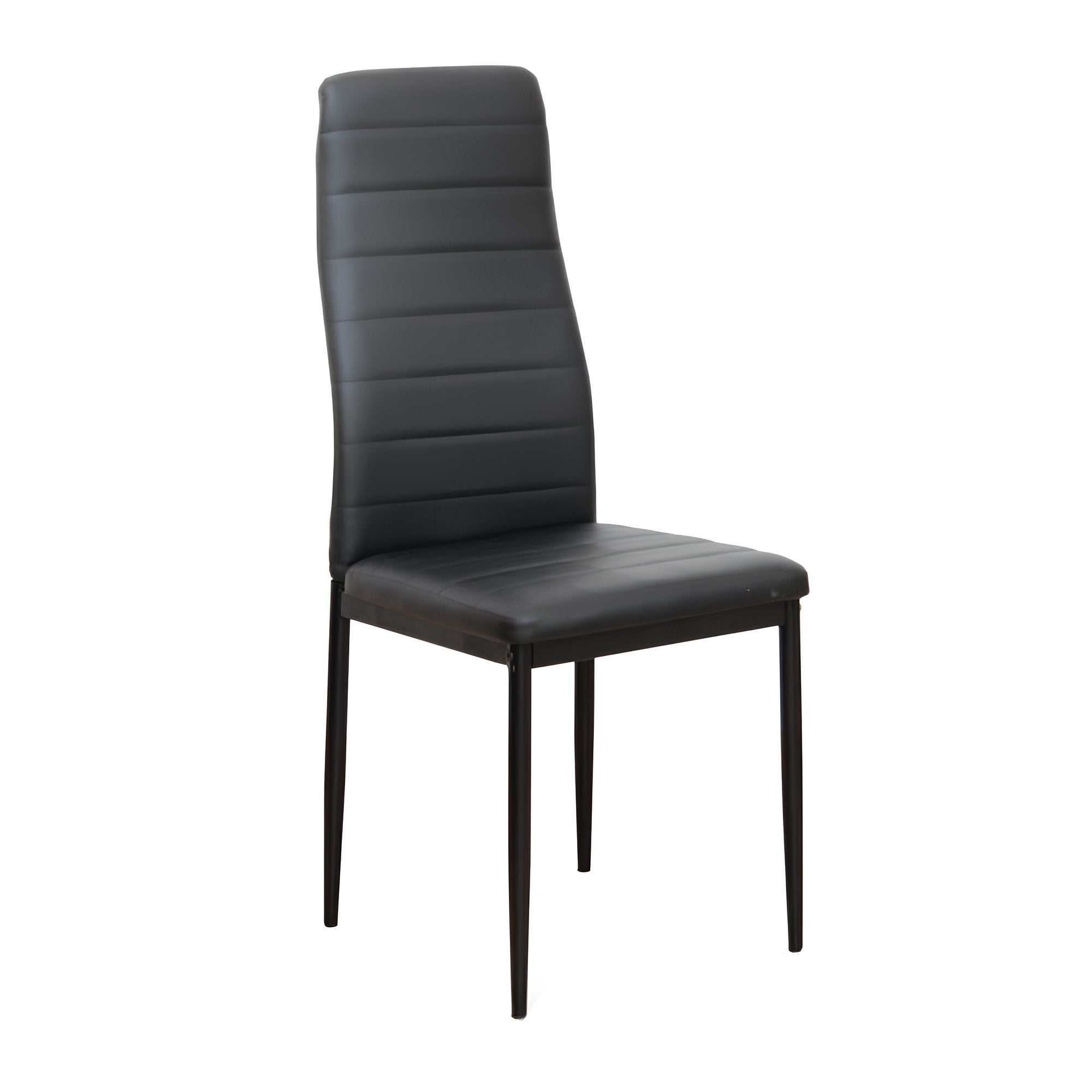 Scaun SAPRI, piele eco neagră/metal negru, 41x49x96 cm Kondela