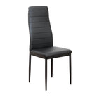 Scaun SAPRI, piele eco neagră/metal negru, 41x49x96 cm Kondela