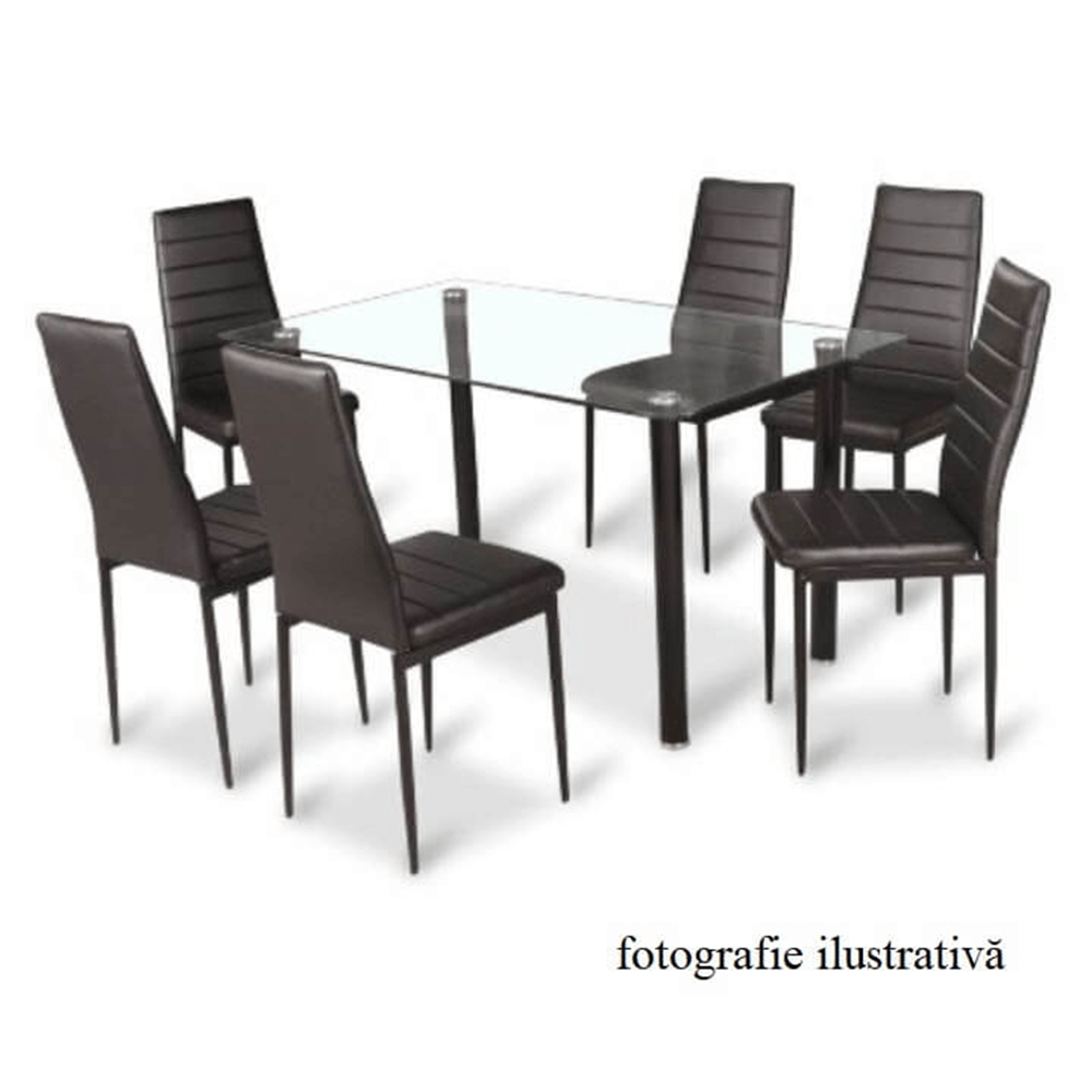 Scaun SAPRI, piele eco gri deschis/metal gri, 41x49x96 cm Kondela