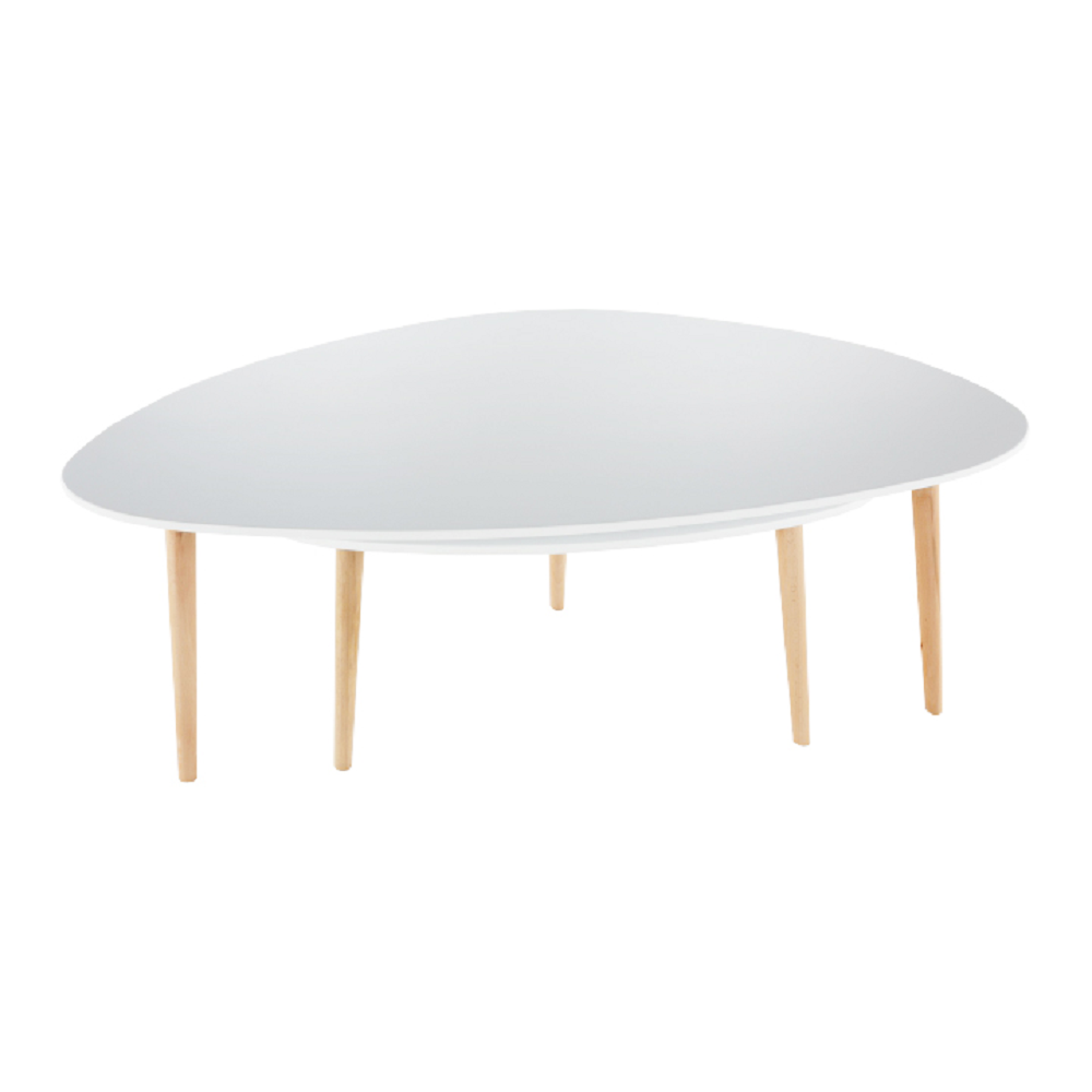 Set 2 măsuţe de cafea, alb/fag, FOLKO NEW Kondela