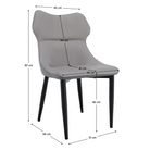 Scaun de dining, gri deschis / gri închis / negru, 51x54x87 cm Kondela