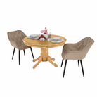 Masă de sufragerie, rotundă, stejar deschis, diametru 106 cm, TABLOS Kondela
