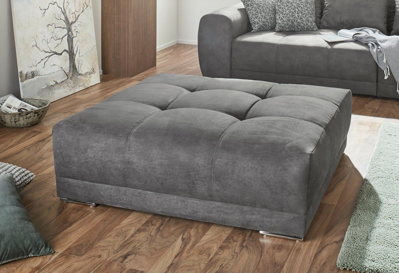 Taburet Moldau XXL 120 × 120 cm, gri, cu arc integrat Arboteca