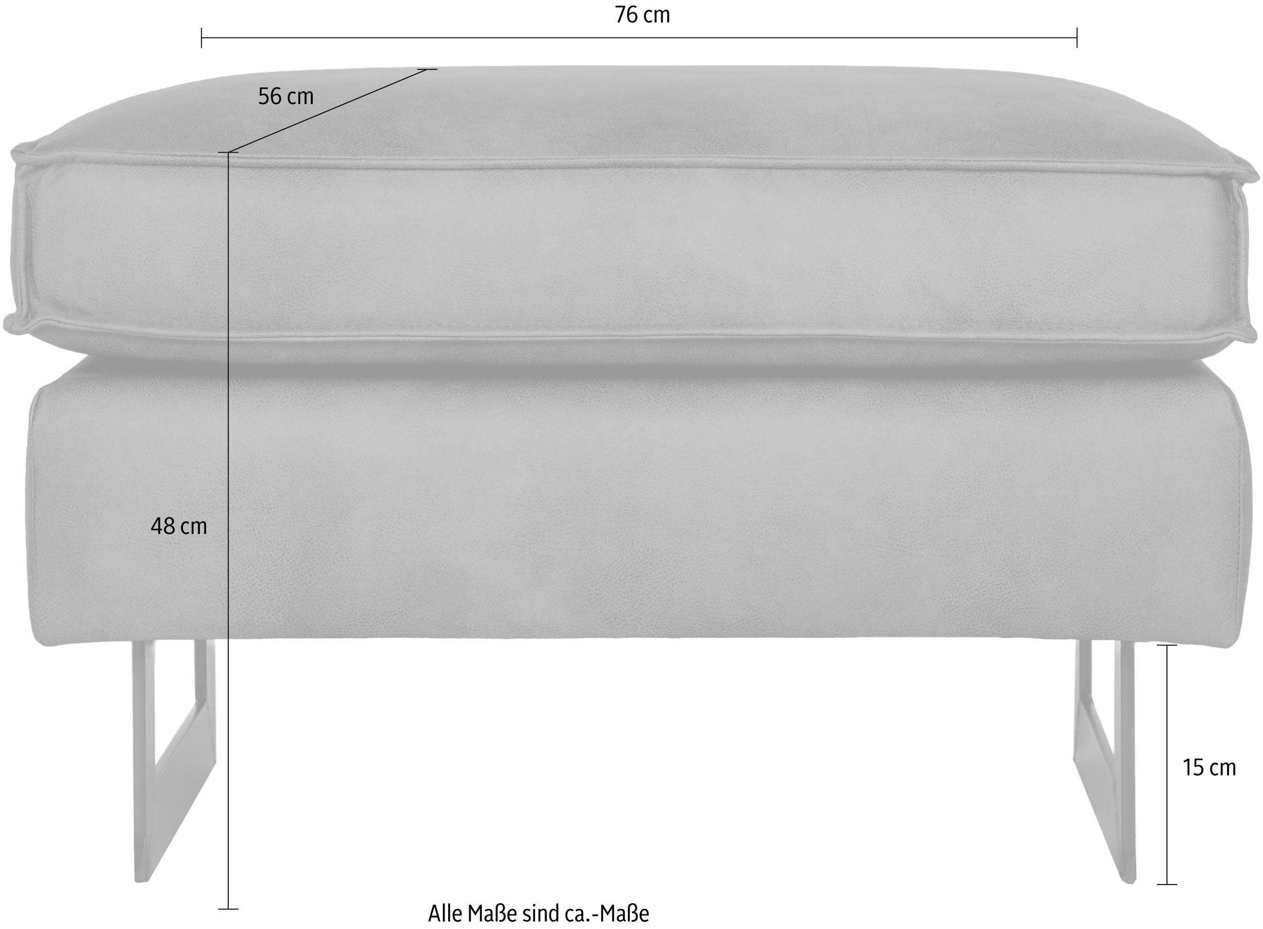Taburet Pinto, Caramiziu, microfibra de lux cu aspect de piele, 76 cm latime Arboteca