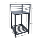 Insulă de bucătărie de grădină de colţ, metal, gri, TANITA TYP 1 Kondela