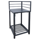 Insulă de bucătărie de grădină de colţ, metal, gri, TANITA TYP 1 Kondela