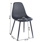 Scaun dining, negru, 37x53x86 cm Kondela