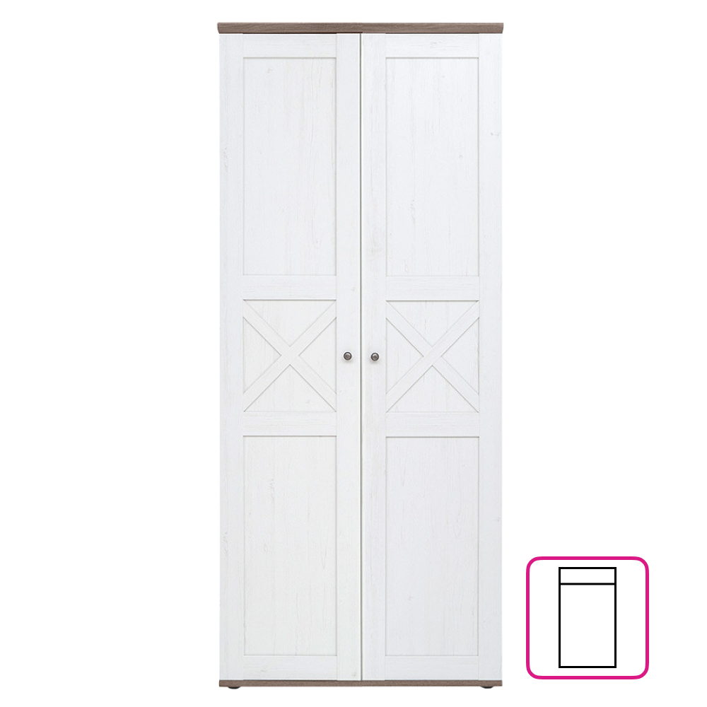 Dulap 007, pin canyon/stejar sonoma trufel, OSTUNI, 97x60x225 cm Kondela