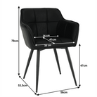 Fotoliu de design, negru, piele eco DELUXE/metal, 56x53.5x79 cm Kondela
