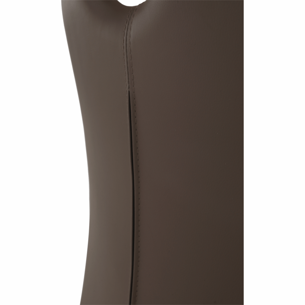 Scaun dining NAJAC, maro, piele eco/crom, 44x60.5x98 cm Kondela