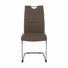 Scaun dining NAJAC, maro, piele eco/crom, 44x60.5x98 cm Kondela