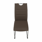 Scaun dining NAJAC, maro, piele eco/crom, 44x60.5x98 cm Kondela